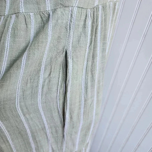 Robbie Bee Green White Stripe Strap Rayon Maxi Dress Tank Sz PM - Picture 5 of 14